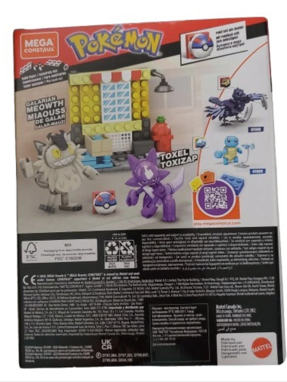 New In Box Lego Pokémon Galarian Meowth vs Toxel Toxizap Building Set